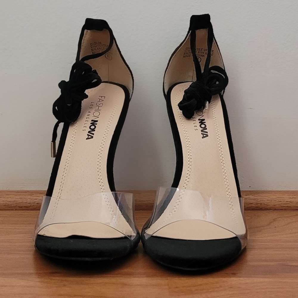 FASHION NOVA WRAP AROUND HEELS